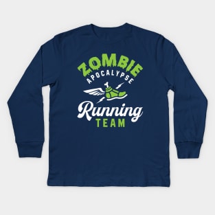 Zombie Apocalypse Running Team Kids Long Sleeve T-Shirt